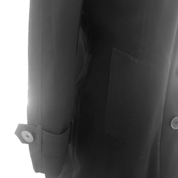 LONDON FOG BLACK MULTI POCKET LINED TRENCH COAT PM - Picture 3 of 9